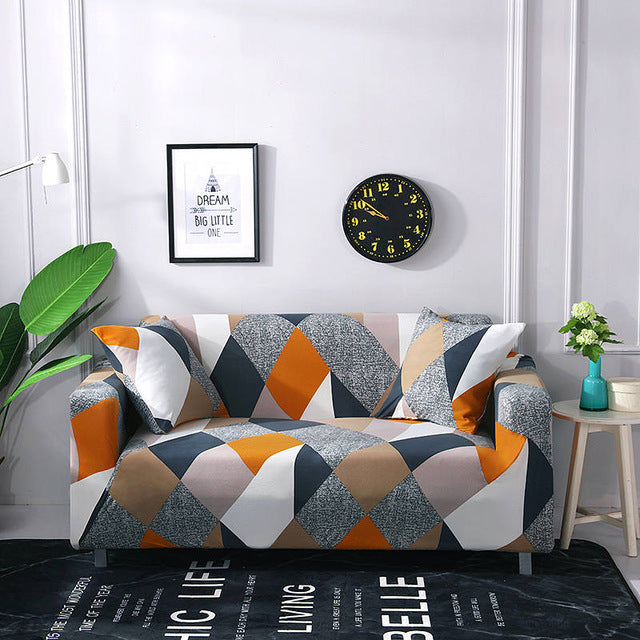 Sofa Sculpt Printed Sofa Cover